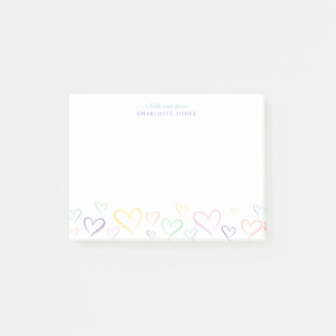 Little Colorful Heart with Kids Name Post-It Notes
