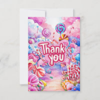 Little Colourful Candyland thank you card