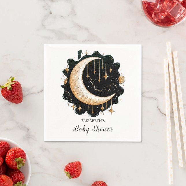 Little Colourful Stars Baby Shower Napkin (Insitu)