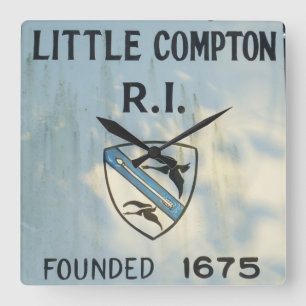 Little Compton, RI -1675 Square Wall Clock