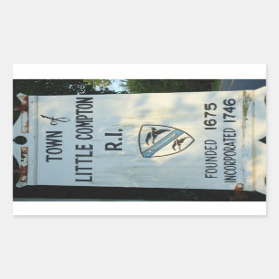 Little Compton, RI Founded sign Sticker