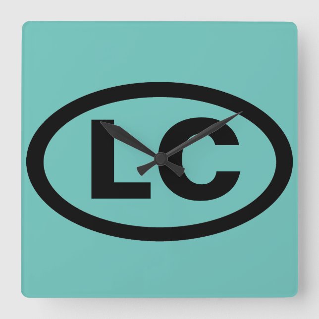 Little Compton, RI LC Square Wall Clock (Front)