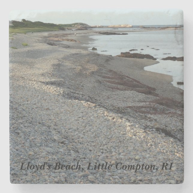 Little Compton, RI - Lloyd's Beach Stone Coaster (Front)
