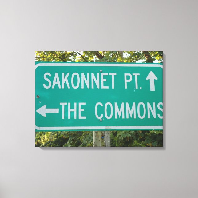 Little Compton, RI - Sakonnet Point, The Commons Canvas Print (Front)