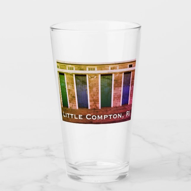 Little Compton, RI Summer Beach Cabanas (LC) Glass (Front)