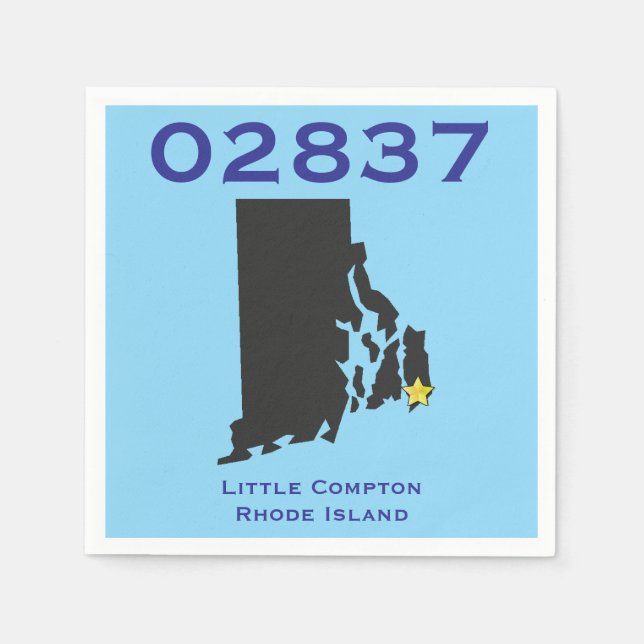 Little Compton, RI Zip Code - 02837 - Sakonnet, LC Napkin (Front)