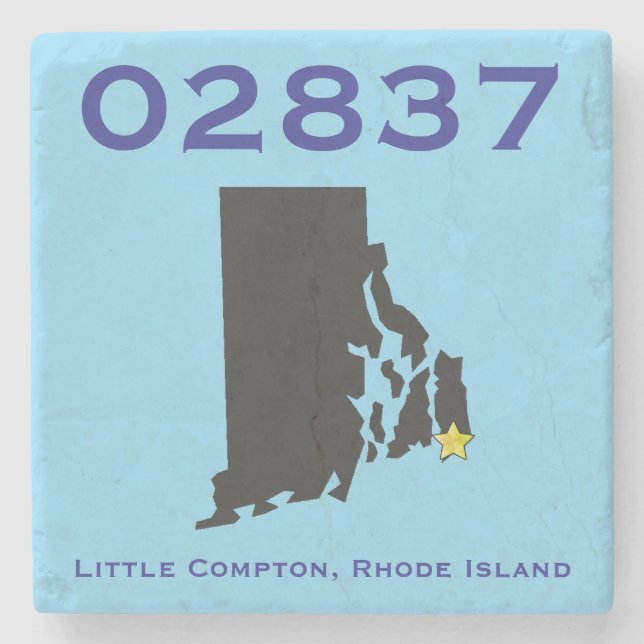 Little Compton, RI Zip Code - 02837 - Sakonnet, LC Stone Coaster (Front)