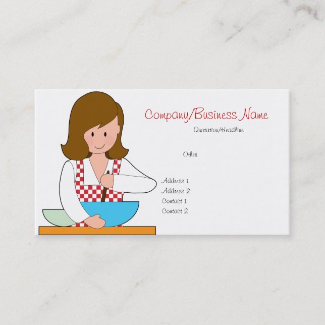 Little Cook Business Cards (Front)