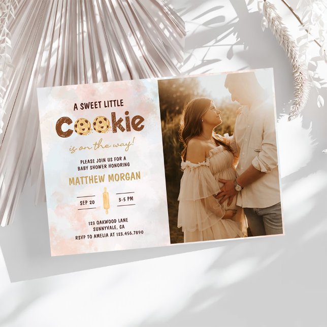 Little Cookie Boy Baby Shower Photo Invitation (Creator Uploaded)