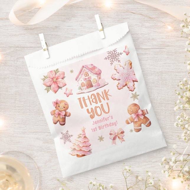 Little Cookie Christmas Birthday Thank you Favour Bag (Clipped)