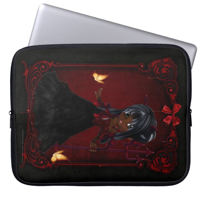 Little Cookie Devil Girl 4 Fantasy Laptop Sleeve (Front)