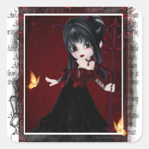 Little Cookie Devil Girl Design 1 Stickers