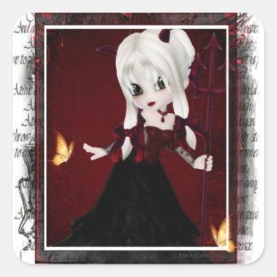 Little Cookie Devil Girl Design 2 Stickers