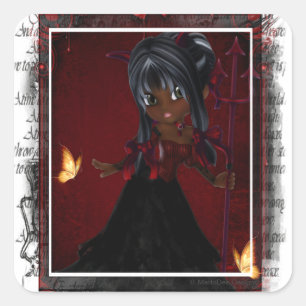 Little Cookie Devil Girl Design 4 Stickers
