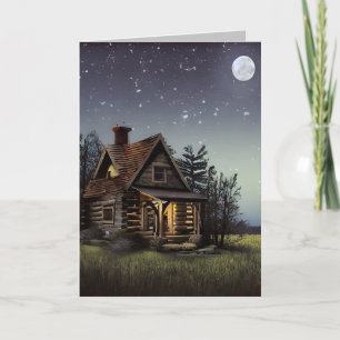Little Cottage In The Moonlight Thank You Card