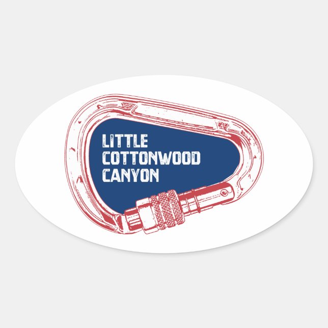 Little Cottonwood Canyon Oval Sticker (Front)