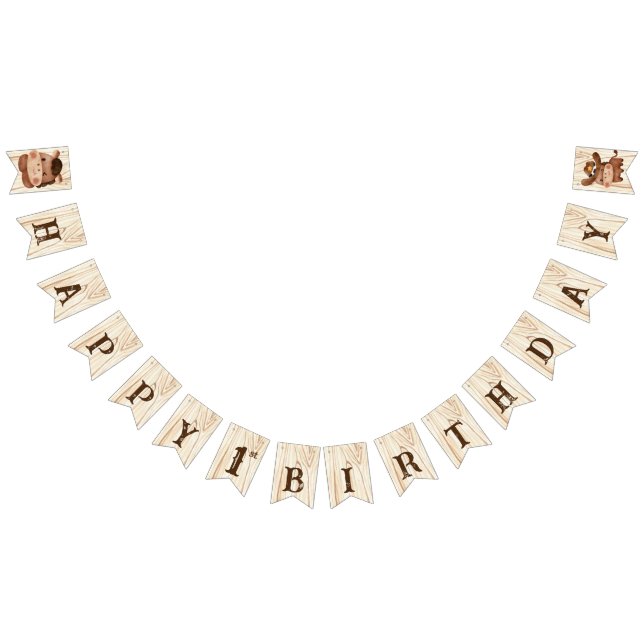 Little cowboy 1st rodeo birthday party rustic  bunting flags (All)