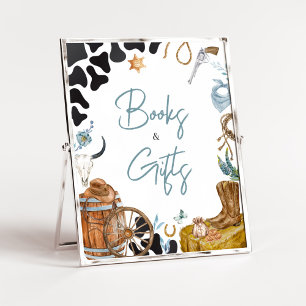 Little Cowboy Baby Shower Books and Gifts Poster