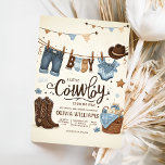 Little cowboy baby shower Invitation<br><div class="desc">This design evokes a sense of warmth and coziness,  making it perfect for celebrating the arrival of a little one.</div>