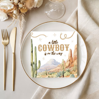 Little Cowboy Baby Shower Napkins