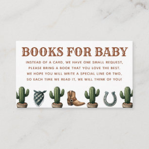 Little Cowboy Books for Baby Shower Book Request Enclosure Card