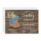 Little Cowboy Bootie Brown Wood Baby Shower