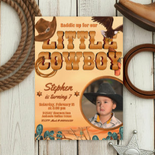 Little Cowboy Boy Birthday Invitation