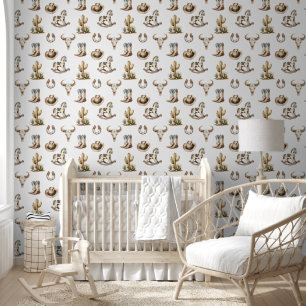 Little Cowboy Boy Nursery  Wallpaper