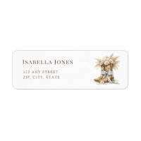 Little Cowboy Chic Boy Baby Shower Return Address