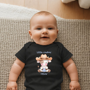 Little Cowboy Personalized Newborn Baby Bodysuit