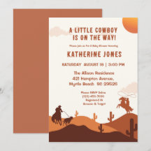  Little Cowboy Rustic Western Rodeo Baby Shower 