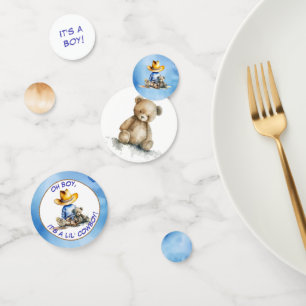 Little Cowboy Themed Baby Shower Confetti
