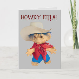 Little Cowboy Troll enfant garçon casquette Carte 