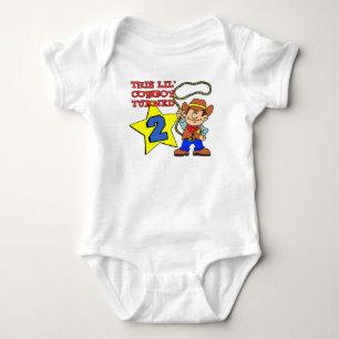 Little Cowboy Turned Two Baby Bodysuit