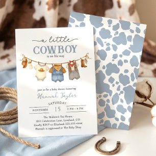 Little Cowboy Western Baby Shower Invitation