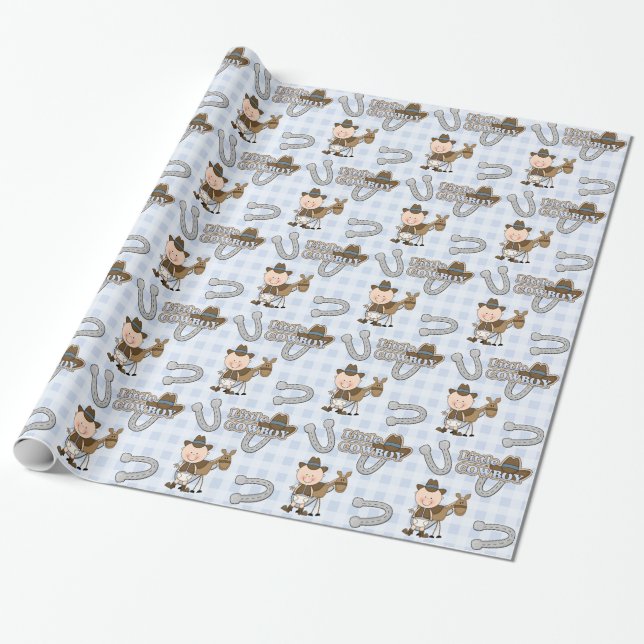 Little Cowboy Wrapping Paper (Unrolled)