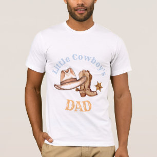 Little Cowboy's dad First Rodeo Birthday Party  T-Shirt