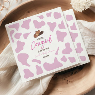 Little Cowgirl Cow Girl Rodeo Western Baby Shower Napkin