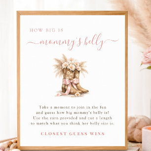 Little Cowgirl Games How Big Is Mommy's Belly Sign