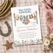 Little Cowgirl Is on the Way Vintage Baby Shower