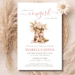 Little Cowgirl On The Way Budget Pink Baby Shower Flyer<br><div class="desc">A Little Cowgirl Is On The Way! 🤎 👢 Elegant boho western baby shower invitation featuring watercolor floral cowboy boots with soft romantic florals and a blush pink coquette bow. The design has a refined script title “A Sweet Little Cowgirl Is On The Way” in a modern stylish typography layout....</div>