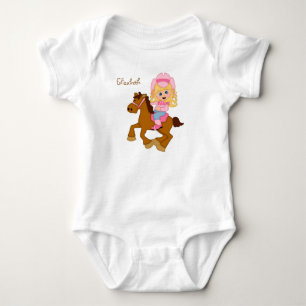 Little Cowgirl Personalized Baby Bodysuit