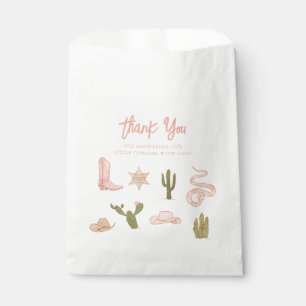 Little Cowgirl Pink Baby Shower Favour Bag