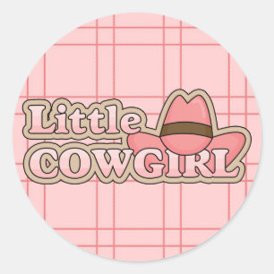Little Cowgirl Pink Fun Stickers