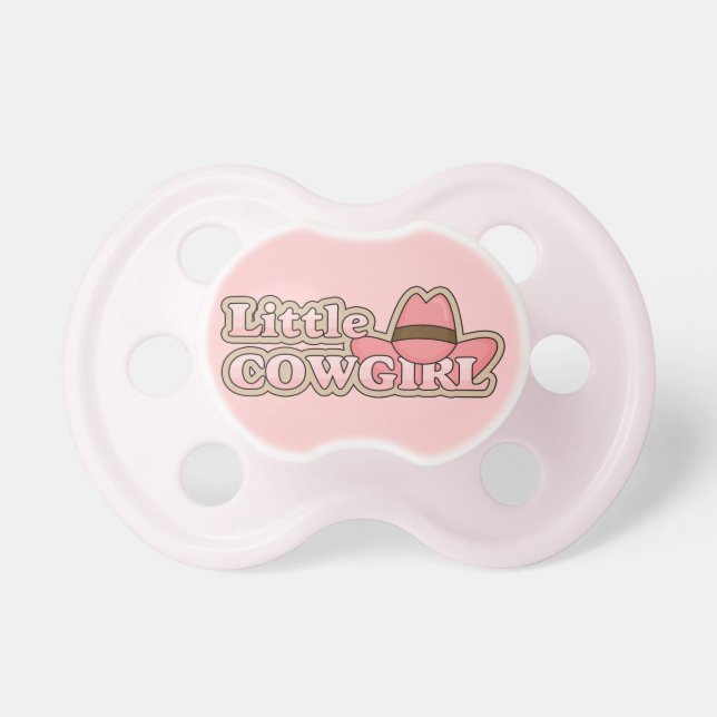 Little Cowgirl Pink Western Hat Pacifier (Front)
