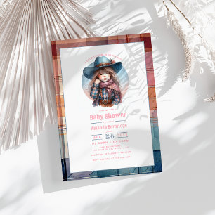 Little Cowgirl Western Baby Shower Invitation