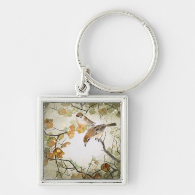 Little Creature-Bull-headed Shrikes Keychain (Front)