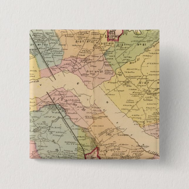 Little Creek, Dover hundreds 2 Inch Square Button (Front)