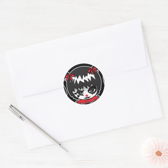 Little Crown  Classic Round Sticker (Envelope)