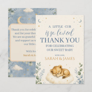 Little Cub Baby Shower Thank You Card